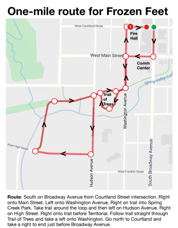 UPDATE: Frozen Feet run still on, but shortened due to Arctic blast